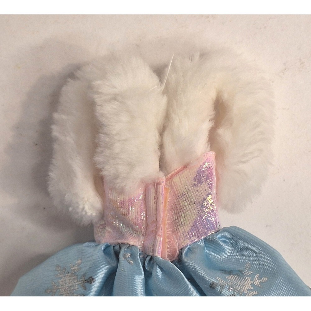 Blue Pink Snowflake Doll Dress White Faux Fur Trim Barbie 90s skate star - Picture 5 of 9